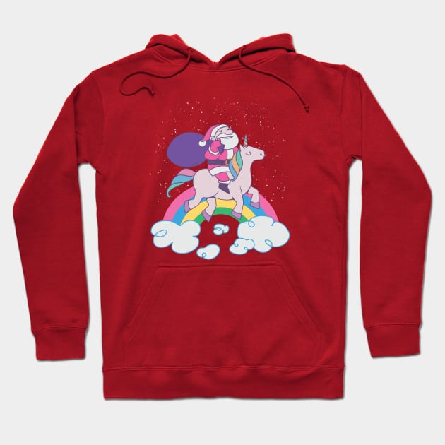 UNICORN SANTA RIDER Hoodie by Bombastik